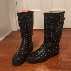 Poka Dot Rainboots